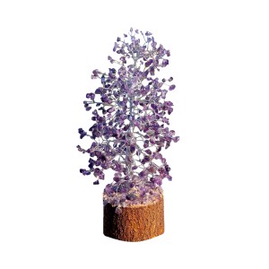 Amethyst Gem Tree on Wooden Base 500 Beads Amethyst Gem Tree on Wooden Base 500 Beads